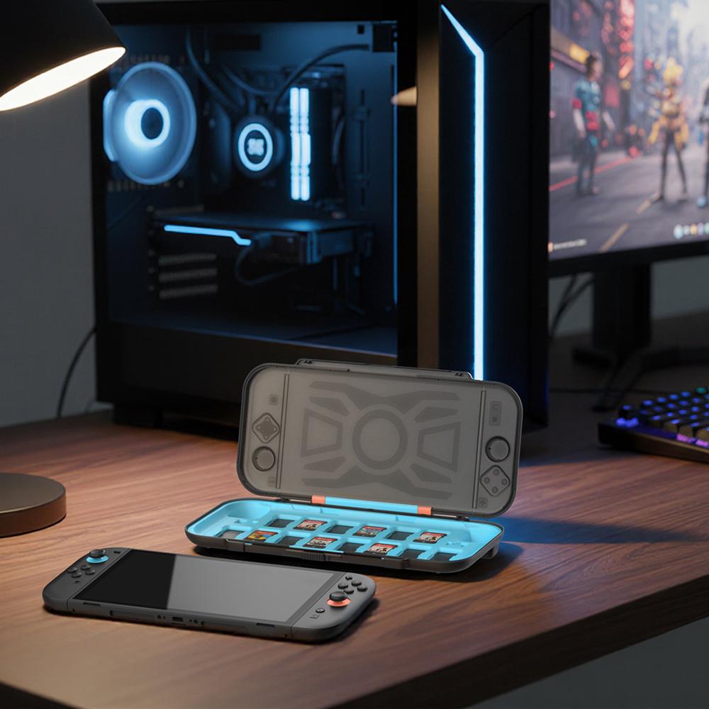 DOBE FOMIS ELECTRONICS TNS-51112 Для Nintendo Switch 2 Чехол для переноски Игровая консоль Жесткий защитный чехол с 14 слотами для игровых карт