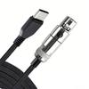 Плетеный нейлоновый USB C на 3-контактный XLR Кабель-замена для наушников Q701/K712/K702/K240/K240 II/K141/K17 С защитой от запутывания