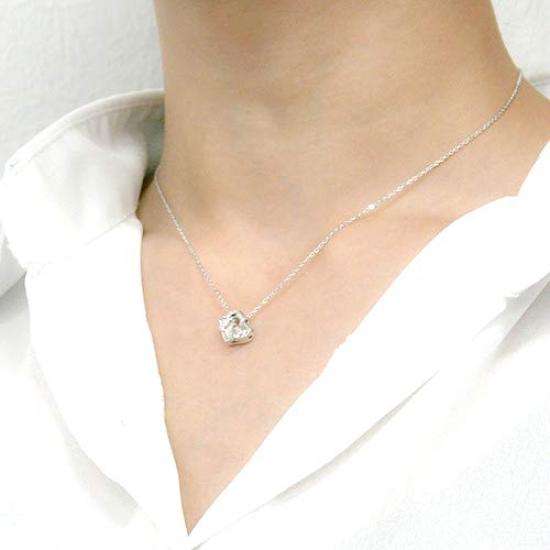 Hello Kitty Heart Necklace Stuffed Animal Gift Box Silver [White Clover] & Women's SAKT-NBOX_N002RD