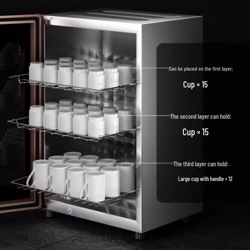 Compact High-Temperature Ozone Cup & Tea Set Sterilizer