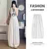 White Anti-wrinkle Tencel Cool Linen Pants Women's Summer Thin New Small Loose Drape Ice Silk Wide-leg Pants