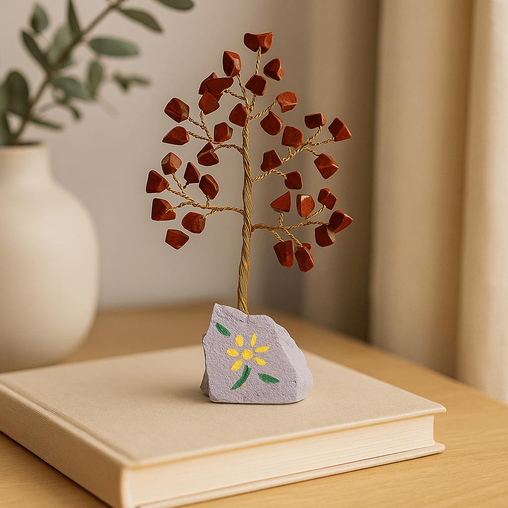 Red Jasper Gemstone Tree - 80 Gemstones