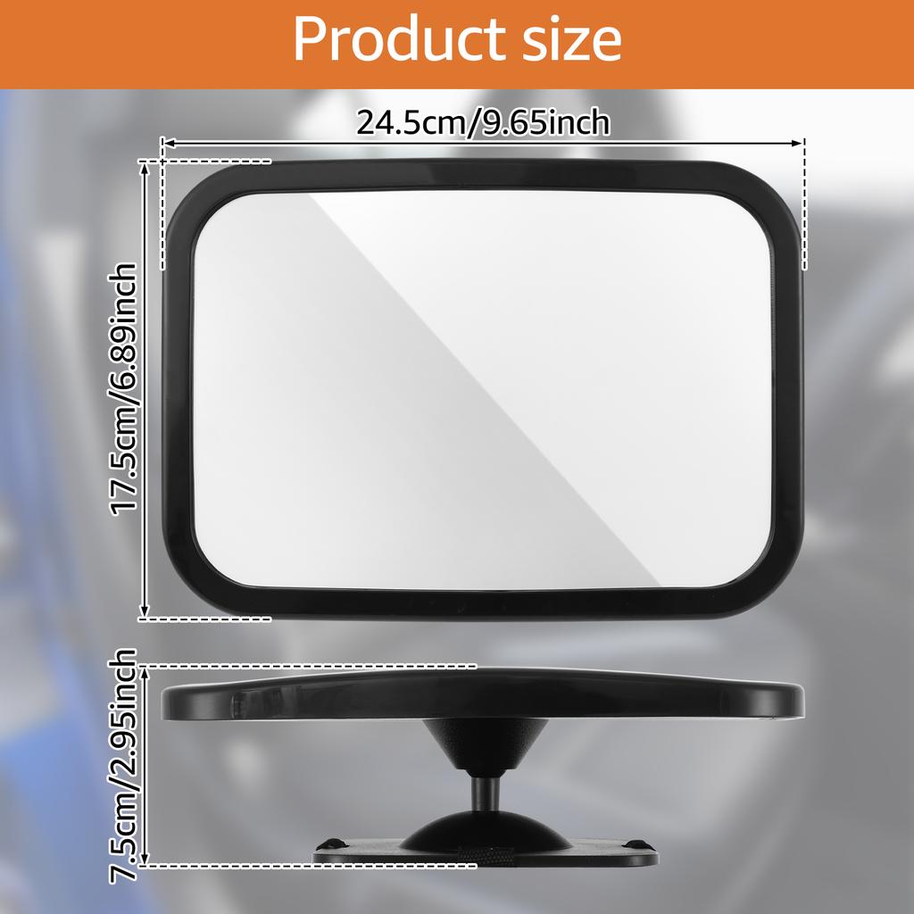 Детское автомобильное зеркало с регулируемым ремешком, небьющееся акриловое зеркало для детского автокресла, зеркало для детского автомобиля с широким обзором, зеркало заднего вида для автомобиля