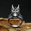 Винтажное кольцо с головой дракона из нержавеющей стали, амулет викинга, кольца для мужчин, модные панк-ювелирные изделия с животными, подарок, дропшиппинг