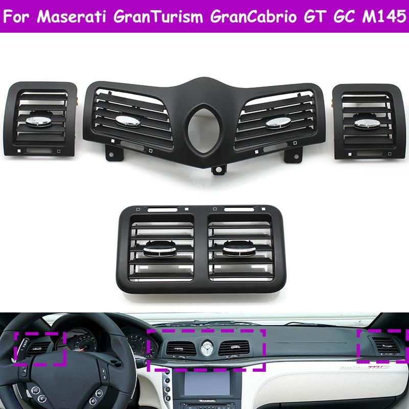 GranTurism GranCabrio GT GC M145 Car Interior Front Rear Central Dashboard Left Right AC Vent Air Vent Panel Cover For Maserati
