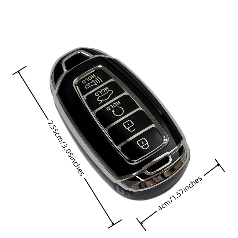 Чехол для брелока из ТПУ с ремешком для ключей для Hyundai Elantra GT Sport Santa Fe Palisade Kona