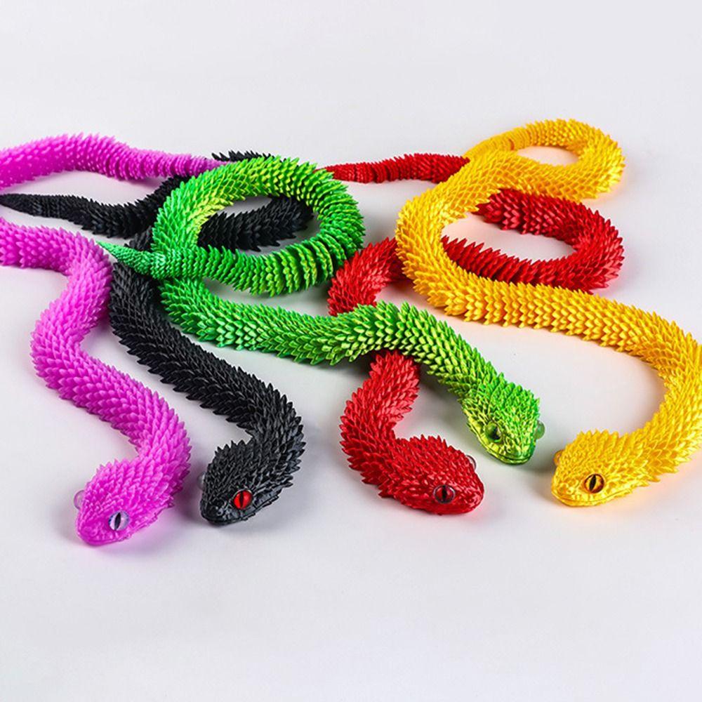 Аквариум 3D печатная змея градиент кристалл змея игрушки для детей мальчиков девочек взрослых