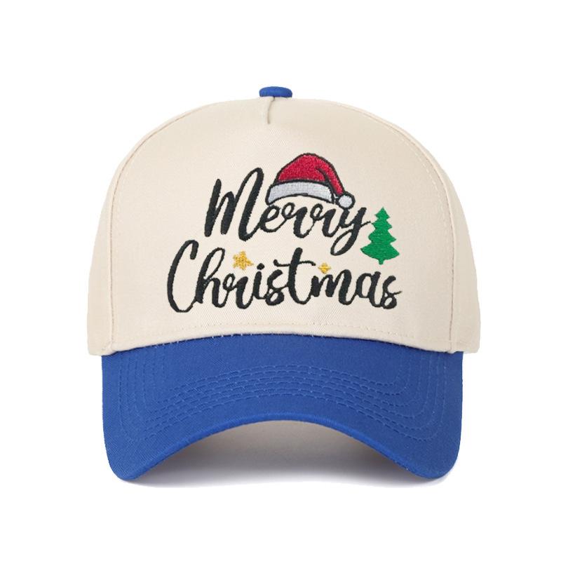 New Christmas themed baseball cap D digital printing snowman sun hat men's sun protection hat