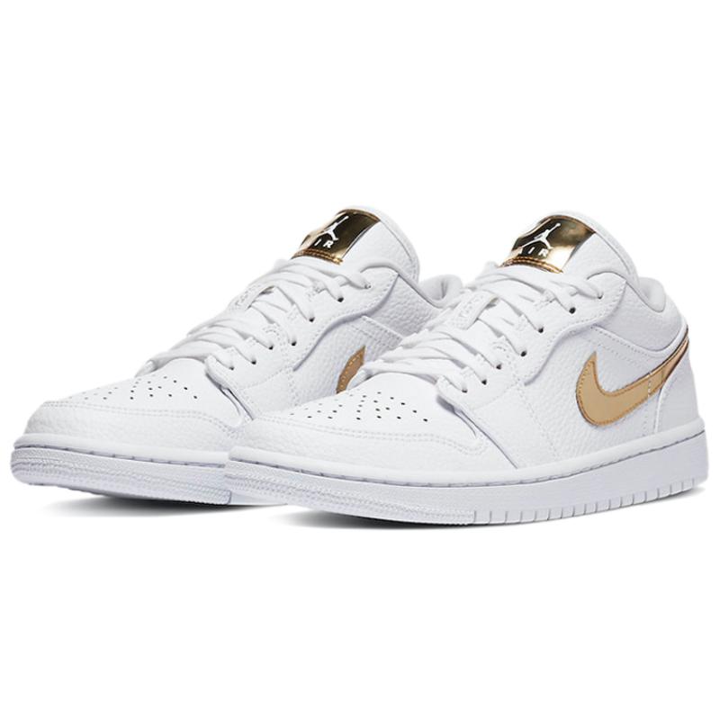 Женские кроссовки Air Jordan 1 Retro Low 'White Metallic Gold' Jordan CZ4776-100