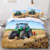 Children's Tractor Quilt Cover Boys Duvet Cover Set Tractor Bedding Set Truck Farm Tool Cart Comforter Cover Set 3D Printing