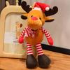 Adorable Plush Christmas Santa Claus Doll Soft Reindeer Elf Snowman Toys For Kids Gifts