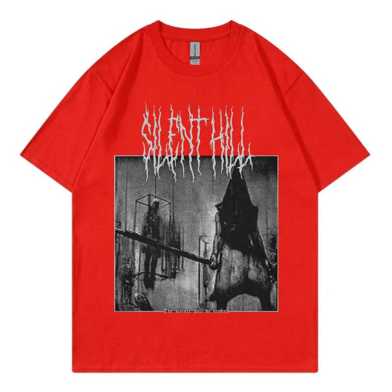 Игровые футболки Silent Hill 2 Мужские Женские Готические Винтажные Футболки с коротким рукавом Высококачественные Модные Свободные Хлопковые Футболки