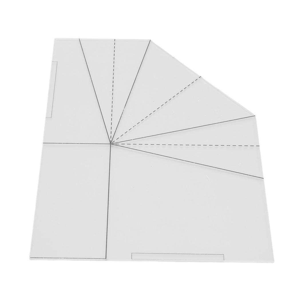 Складная корзина для еды Шить шаблон Акриловый прозрачный шаблон для шитья сумочки Швейная линейка своими руками