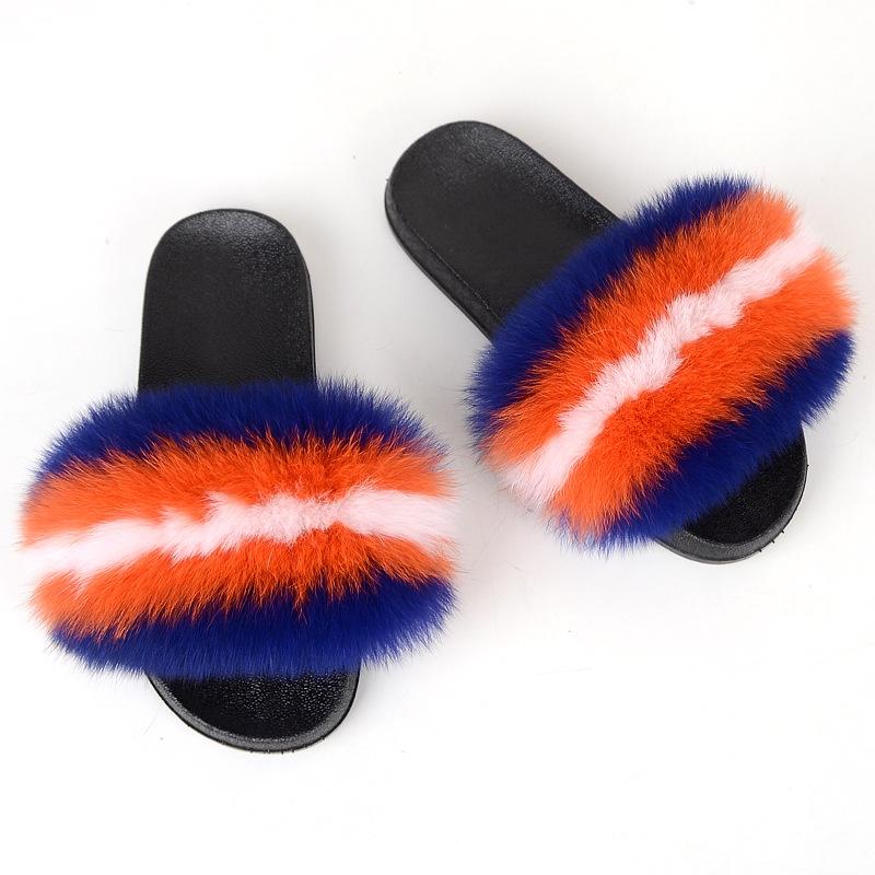 Realistic Fluffy Slippers Sandals For Women Girls Luxury Comfort