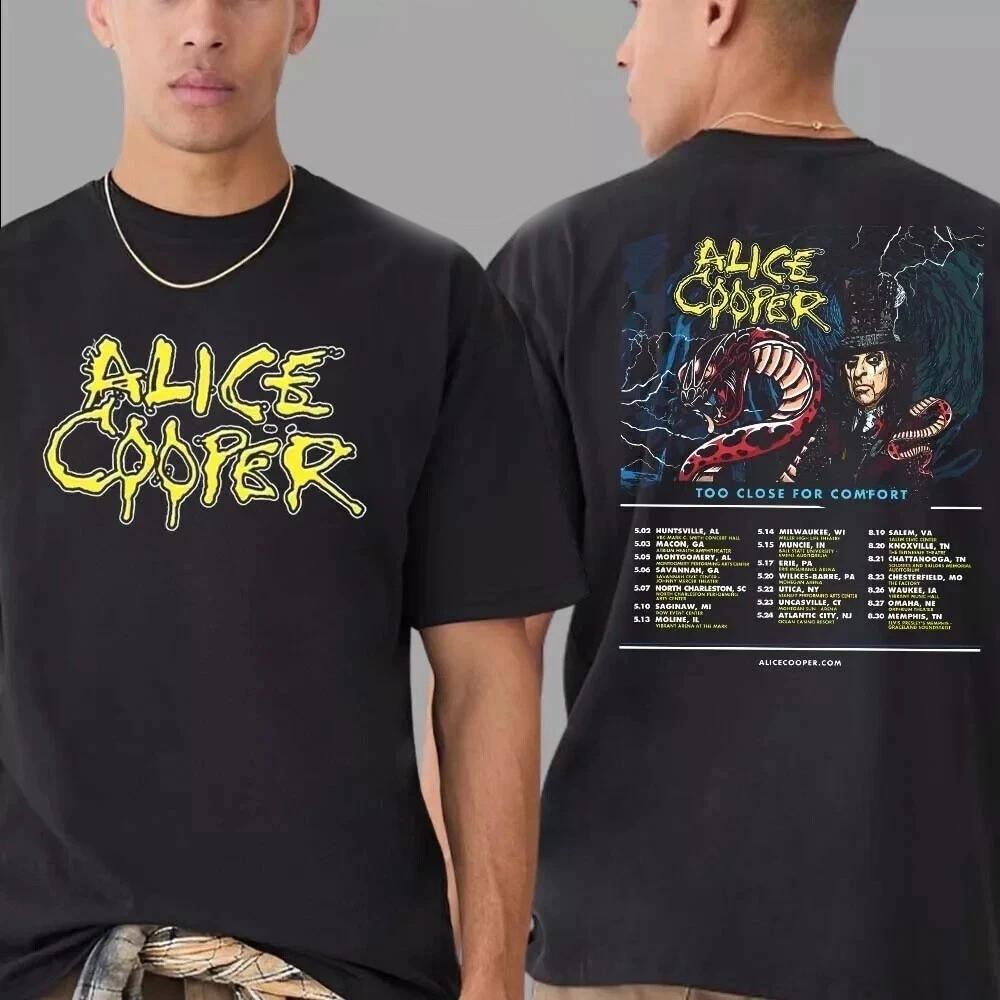 HOT!!! Alice Cooper Too Close For Comfort Tour 2026 List Dates T-shirt