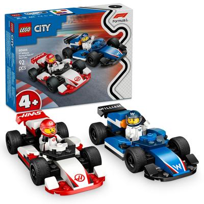 LEGO Сити F1(RWilliams Racing и Haas F1(RRace Car Combo Toy Block Educational456Vehicle Car Mini Car 60464