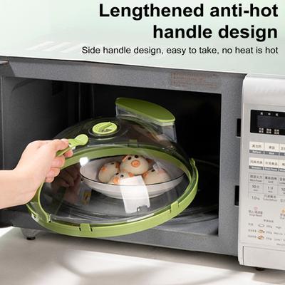 Крышка для еды в микроволновой печи с пароваркой, встроенная ручка, защитные чехлы для пластин, кухонные гаджеты, аксессуары