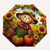 1pc Scarecrow Fall Decor Automatic Umbrella 8-Bone Design Compact Gear for Outdoor Travel, Perfect Holiday Gift  yy250827069