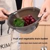 Многофункциональный двухслойный кухонный дуршлаг с длинной ручкой для домашнего использования