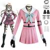 Косплей костюм Ирумы Миу из Danganronpa V3, шикарный костюм-униформа, полный комплект в розовом и белом цвете