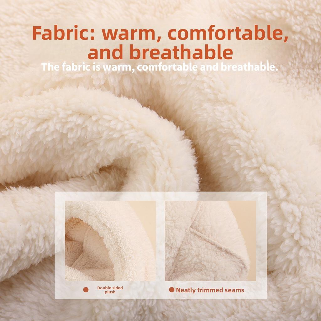 Warm Ear Protection Scarf One-piece Hat, Winter Thick Skiing and Cycling Face Mask, Windproof Hood Cap