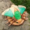 ZHONGXIN MADE Realistic Green Spiny Moth Plush Toy Soft and Unique Insect Plush Toy Design! -