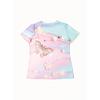 Vibrant Butterfly Print Crew Neck T-Shirt Soft Slight Stretch Polyester Regular Fit Short Sleeve Spring & Summer Womens Casual Clothing