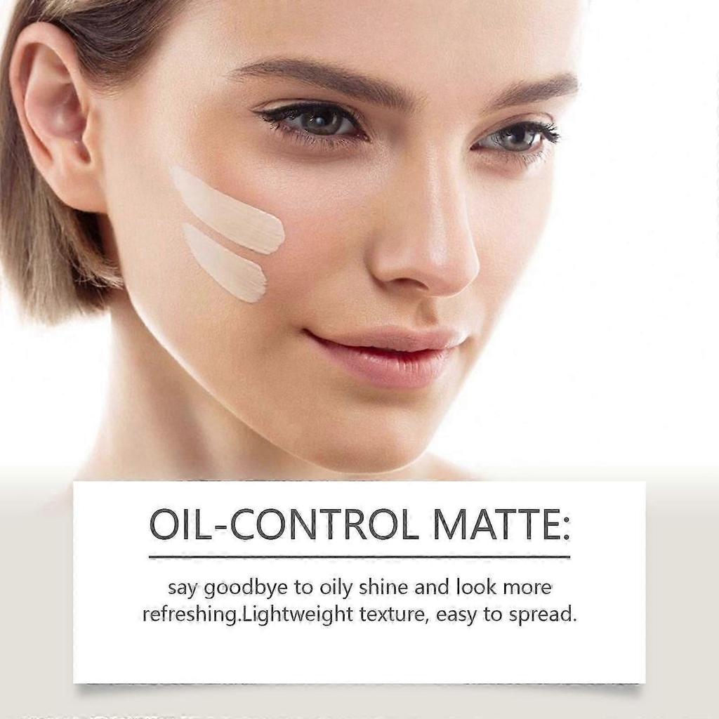 Natural Liquid Foundation for Oily Skin - Long-Lasting, Moisturizing Concealer with Hyaluronic Acid & Kelp Extract, Matte Finish, Lightweight & Easy t