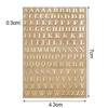 1PC Gold Sliver Epoxy Filling Sticker 3mm Thickness Alphabet Letters Stickers  Resin Mold Decoration