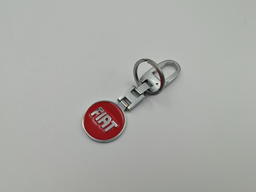 1PCS FIAT Badge Keychain Pendant Car Keyring Accessory FOR FIAT 500 Ducato Panda Grande Punto Tipo Abarth Pulse Strada 600 Doblo