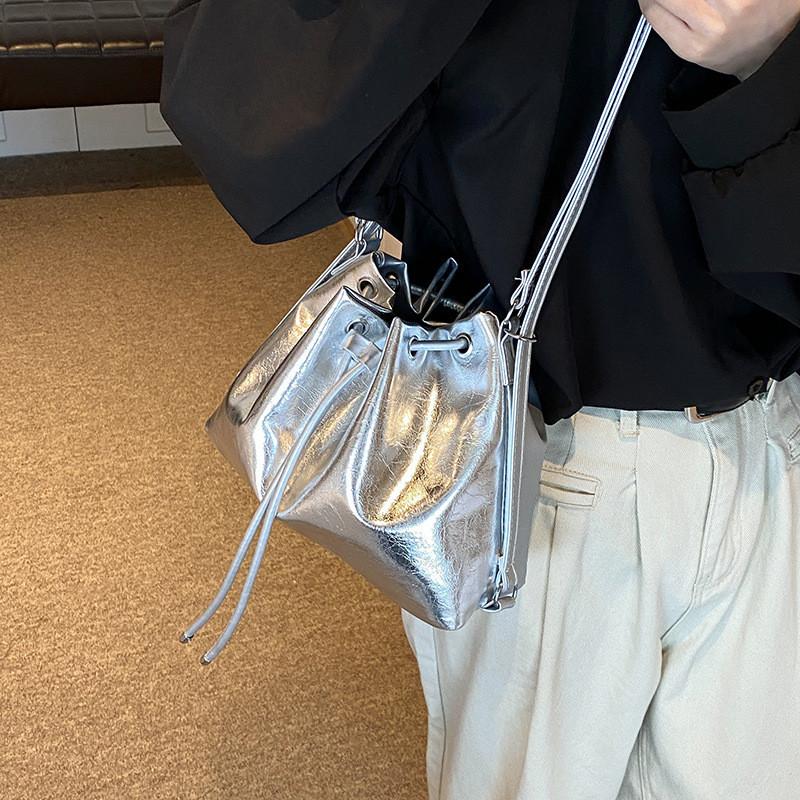 Роскошная городская простая женская сумка через плечо Модная универсальная сумка-ведро