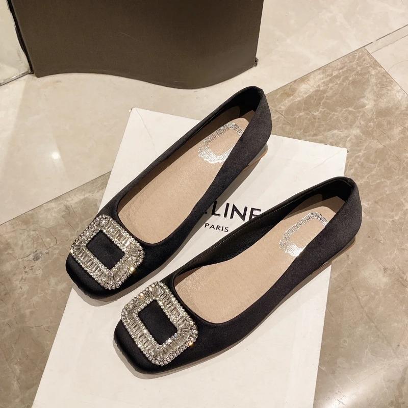 Новые красные свадебные туфли невесты женские туфли-лодочки роскошные атласные туфли со стразами квадратный носок толстый каблук свадебные шелковые туфли свадебная обувь