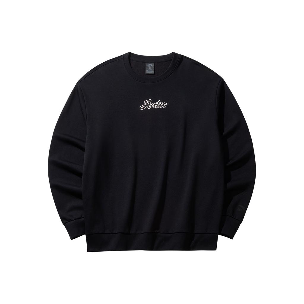 Anta Серия Lifestyle Модный Повседневный Свободный Удобный Кампус Универсальный Спортивный Пуловер Худи Унисекс Толстовки Черный 972618704-5