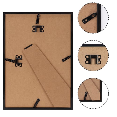 Serwrsw Lightweight A4 Certificate Frame, Photo Frame, Poster Frame, 29.7x21cm, for Certificates, Photos, and Posters, Black