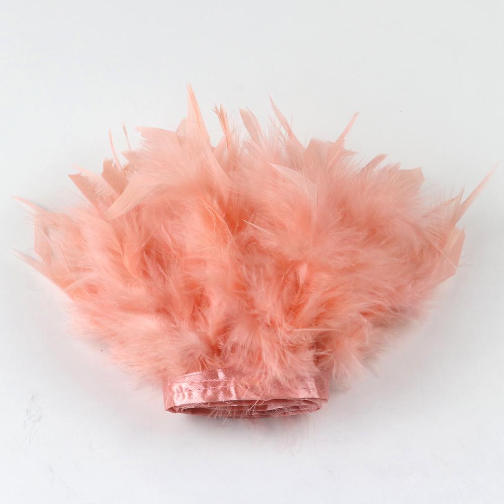 FeatherRed Turkey Feathers Trim 10-15cm 4-6 Inch Natural Feather Ribbon for Sewing Clothing Fringe Plumes Wedding Decoration