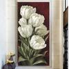 White Tulips Diamond Embroidery 5D Diamond Painting Flower Home Decoration Cross Stitch Kits Diamond Mosaic Rhinestone R388
