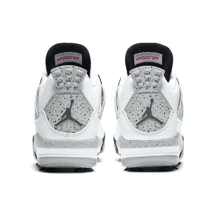 Кроссовки унисекс Air Jordan 4 Golf White Cement Tech-серый черный огненно-красный CU9981-100