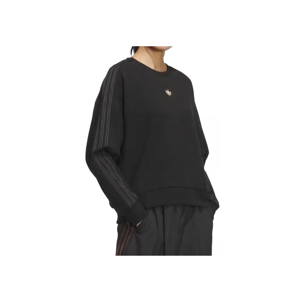 Adidas Спортивная толстовка Originals Street Roaming Series с круглым вырезом и длинным рукавом, женская толстовка черного цвета KB1924