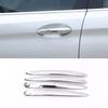 4Pcs ABS Chrome Polish Car Door Handle Strips Trim For B+W 5 Series G30 530li 2018 For B+W X4 G02 2018 Auto Accessories