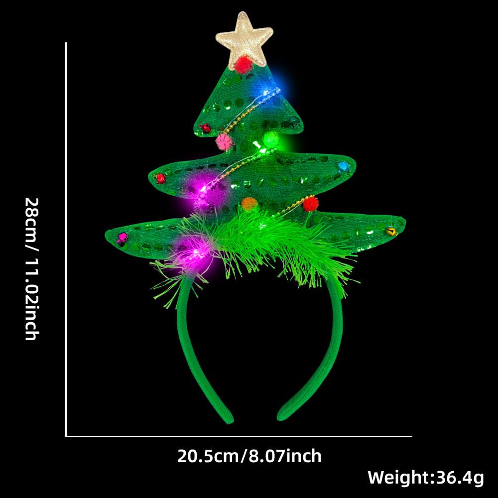 Праздничная рождественская повязка на голову для детей и взрослых с разноцветными светодиодными огнями и игривыми дизайнами