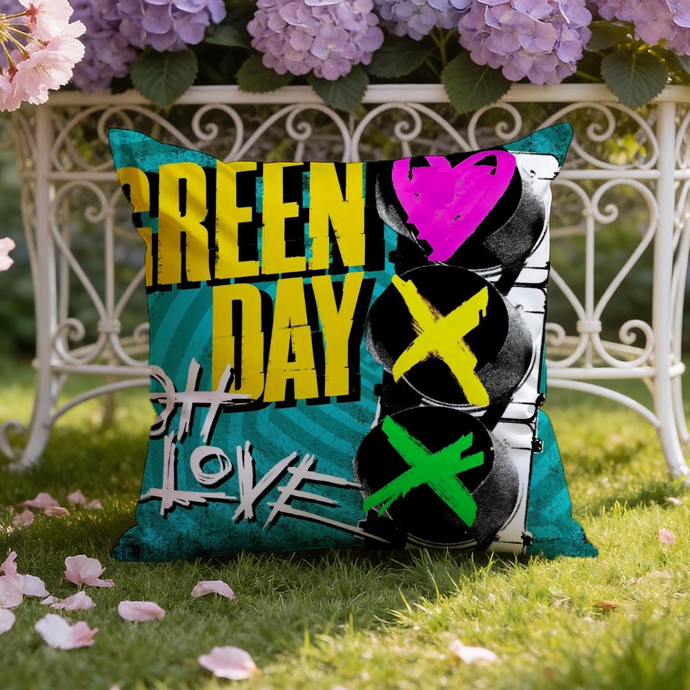 Чехол на подушку D-Green Day Band для дома и автомобиля, двойного назначения: Двусторонняя конструкция для максимального комфорта
