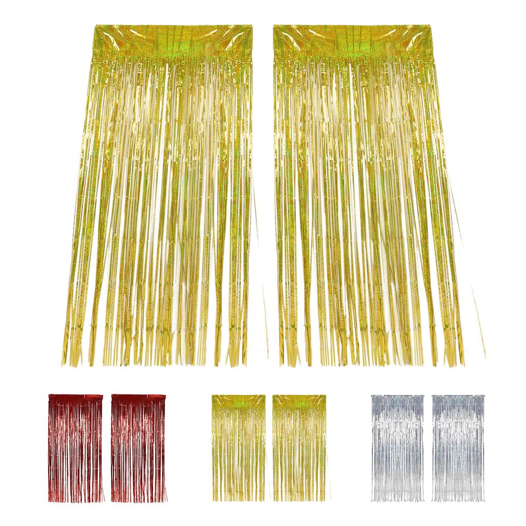 2 шт. фольгированная бахрома занавеска бахрома фон для свадьбы помолвки девичника дня рождения вечеринки сцена D