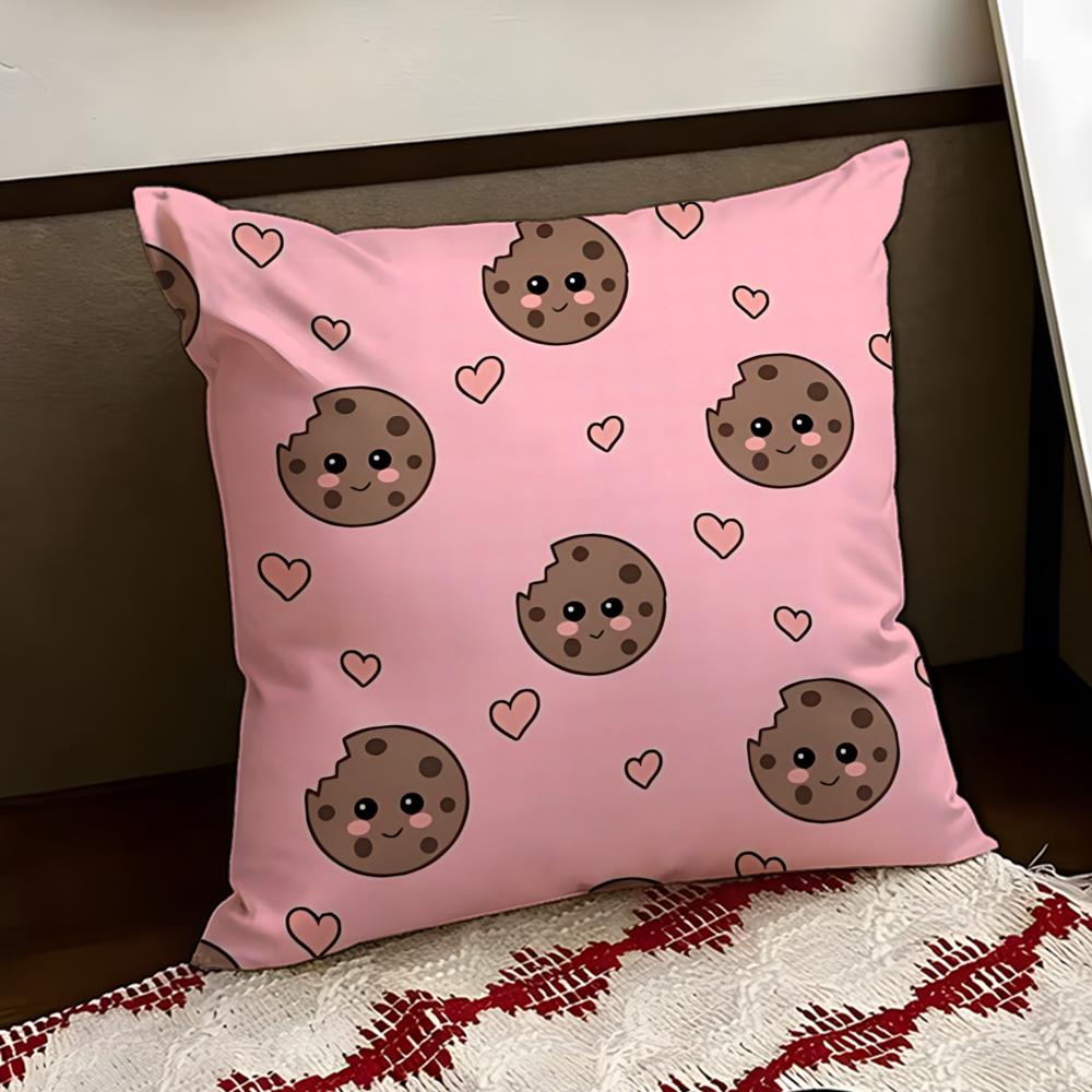 Crumbly cookie Cushion Cover Reversible Soft Durable Pillow Cover Home Car MultiScene Use for Daily Comfort