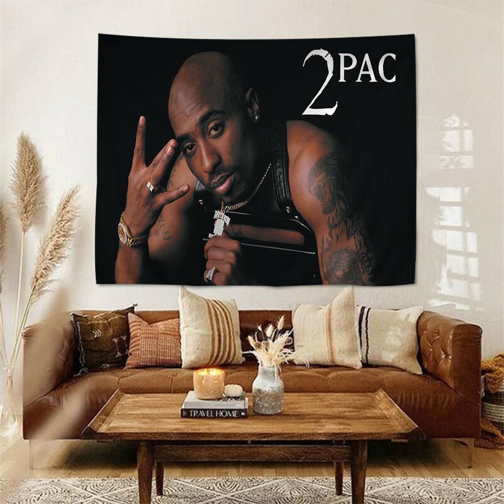 2PAC Тупак 3D Печать Мультяшный Гобелен Настенное Украшение Домашний Декор
