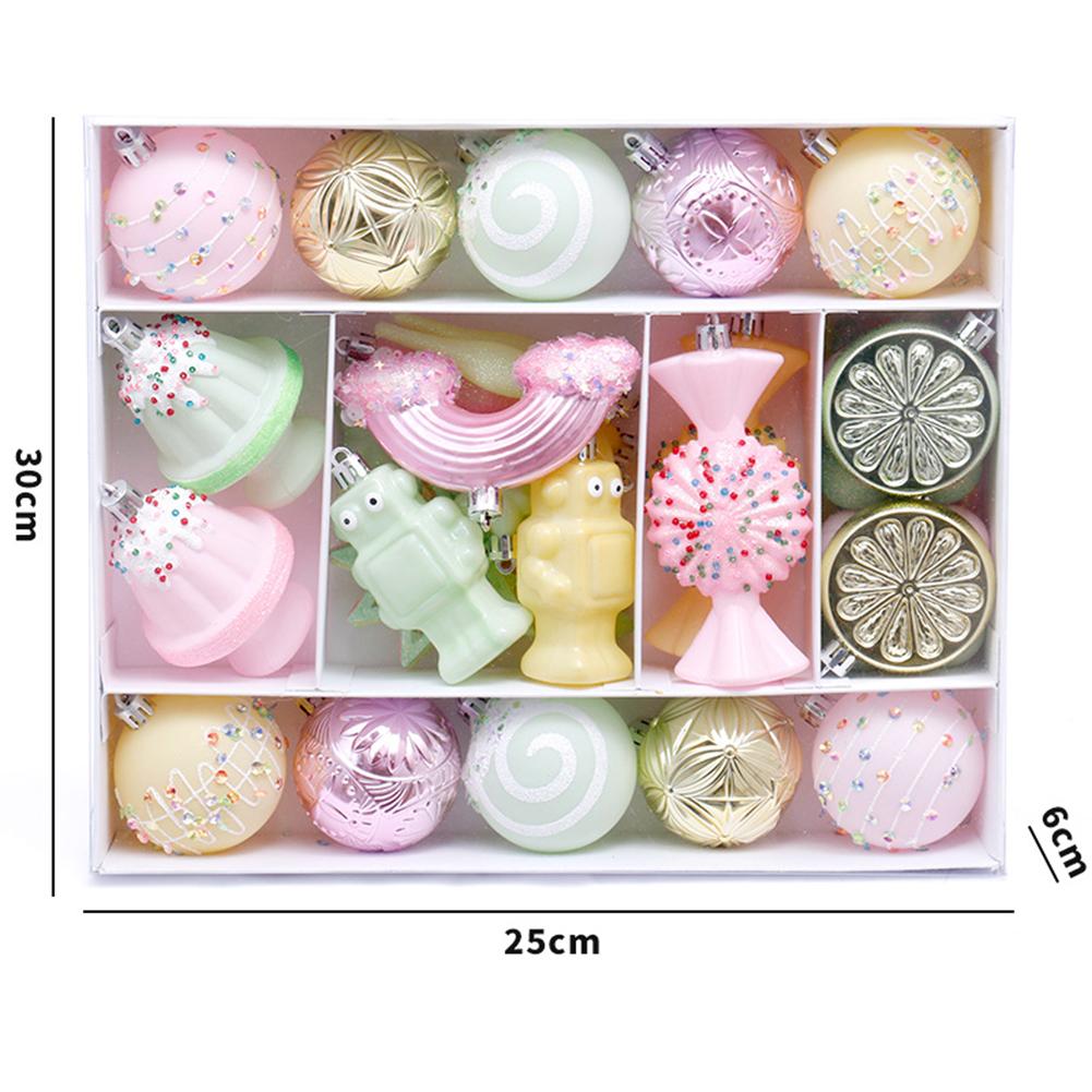 Holiday Decor Christmas Ball Set Christmas Celebration Colorful Holiday Decoration Balls Easy Storage Packaging