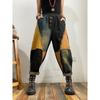 Women's Harem Pants Spring and Autumn Retro Style Large Size Loose Women's Denim Trousers High Waist Patchwork Jeans
