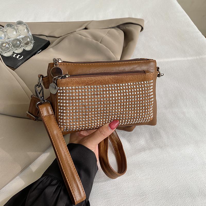 Женская маленькая квадратная сумка с бриллиантами, на плечо, кроссбоди