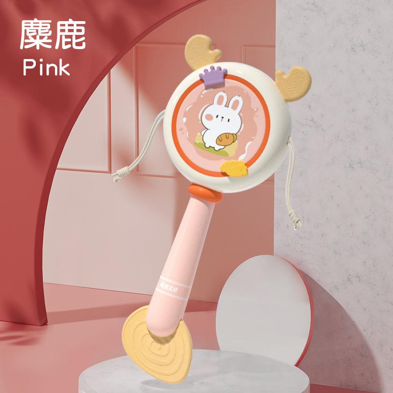 Baby Toys Can Bite Rattle 3 Months Baby Hand Drum Rattle Puzzle Rattle 0-1 Years Old