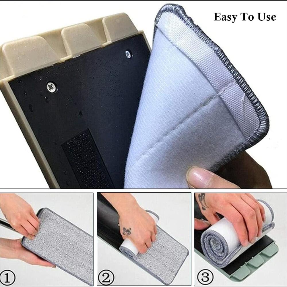 Wiper Replacement Cover 8 Pieces Microfiber Pads Flat Washable Suction Mop Pad Hair Removal Wipe For Most Floor Types Machine Washable