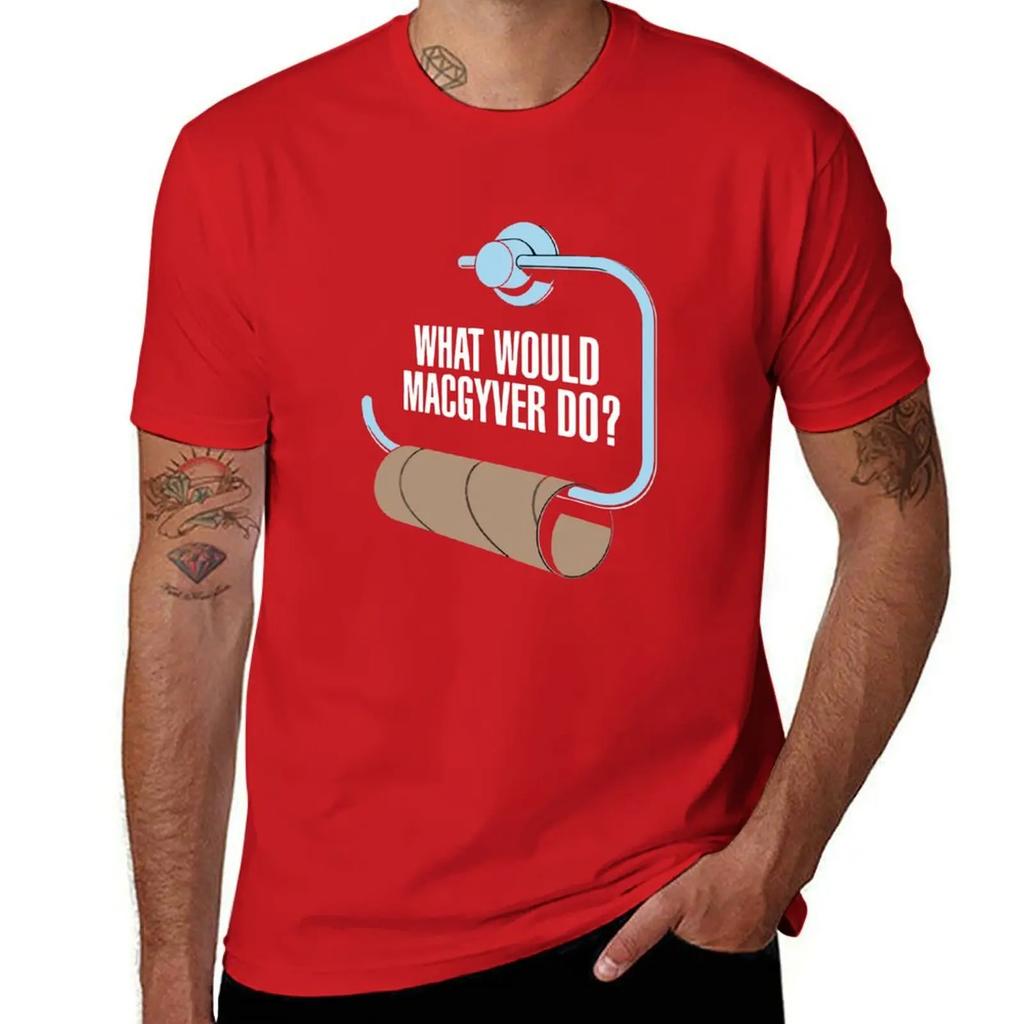 What Would Macgyver Do Funny Toilet Roll TShirt plus sizes blacks Aesthetic clothing men t shirts